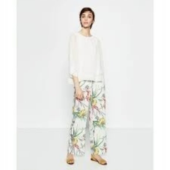 SOLD - NWT Zara Flowy White Blouse - Picture 3 of 13